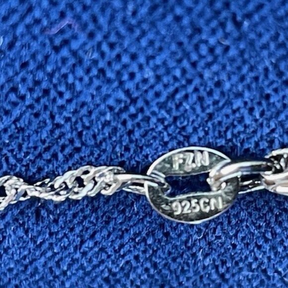 STERLING SILVER & CUBIC ZIRCONIA DESIGNER NECKLACE Fuzion Creations NEW 85 Gems - Picture 11 of 16